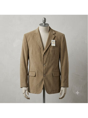 Watsons Mens Tan Corduroy Blazer Jacket Sz 52 Vintage Style Boho Professor Sport